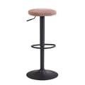 Miniatyrbild 1 av 7: Rootz Velvet Pink Pall utan ryggstöd 58 - 79 cm - Kökspallstyg - metall 100kg - Design barpall diskpall roterande bistropall