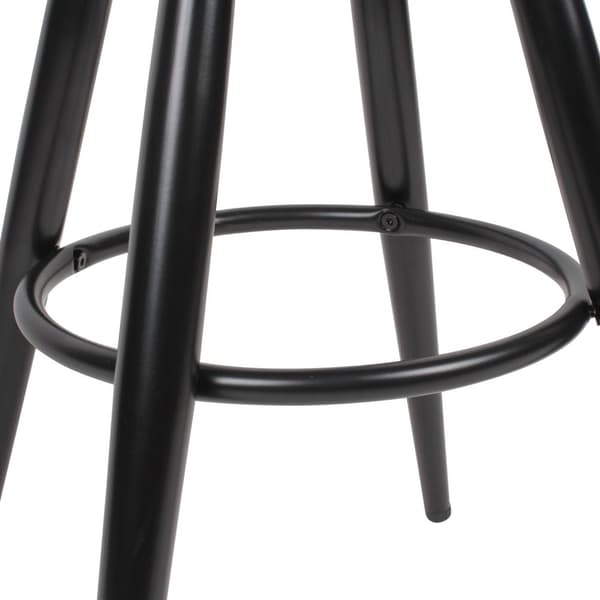 Rootz baarijakkara musta metalli 72-80 cm - Design baarituoli 100 kg maksimikantavuus Työtasojakkara Industrial - Tasotuoli ilman selkänojaa