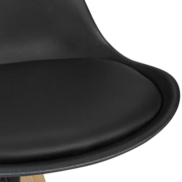 Rootz 2 Set Baarijakkara Musta Retro Design Puu selkänojalla - Design Baarituoli Retro Scandinavian 2 kpl - Työpöytäjakkara istuinkorkeus 77 cm