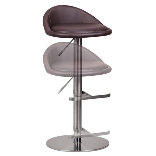 Rootz Durable M1 Barstool ruostumattomasta teräksestä valmistettu ruskea tuoli nykyaikainen jakkara säädettävä muotoilu baarijakkara on käännettävissä