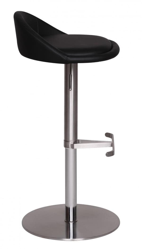 Rootz Durable M1 Barstool ruostumaton musta tuoli nykyaikainen jakkara säädettävä design baarijakkara on käännettävissä