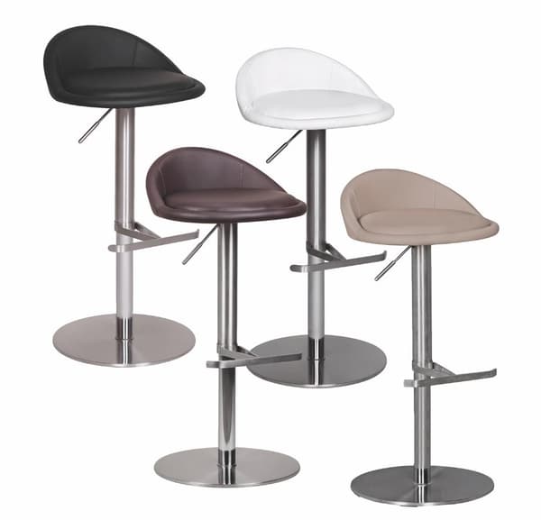 Rootz Durable M1 Barstool ruostumaton musta tuoli nykyaikainen jakkara säädettävä design baarijakkara on käännettävissä