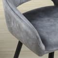 Miniatyrbillede 4 af 7: Rootz Sæt Med 2 Barstole I Retro Design - Velvet Look - Inkl. Fodstøtte - Grå - 50 cm x 53 cm x 94 cm