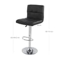 Miniatyrbild 3 av 6: Rootz Barpall - set om 2 Barpall - Justerbar Barpall - Svängbar Barpall - Modern Barpall - Industriell Barpall - Stoppad Barpall - Svart - 44,5 x (95-