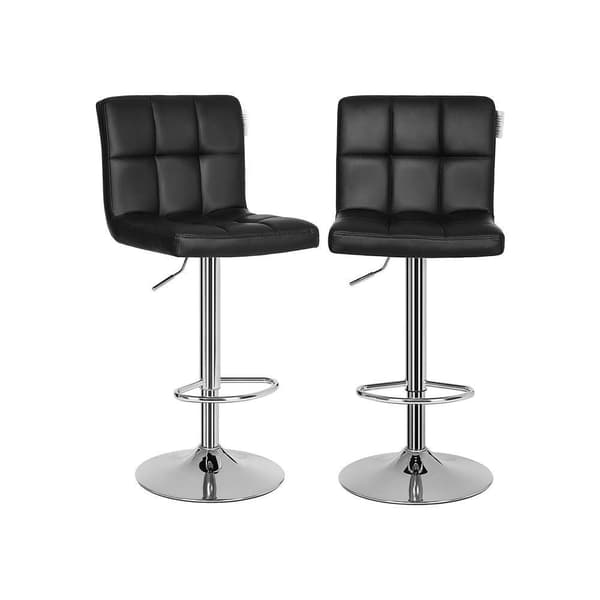 Rootz Barpall - set om 2 Barpall - Justerbar Barpall - Svängbar Barpall - Modern Barpall - Industriell Barpall - Stoppad Barpall - Svart - 44,5 x (95-