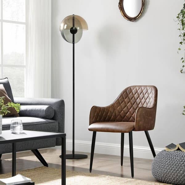 Rootz Barstol - Justerbar barstol - Drejelig barstol - Moderne barstol - Industriel barstol - Polstret barstol - Fløjl - Metal - Skum - Brun - 38 x 44