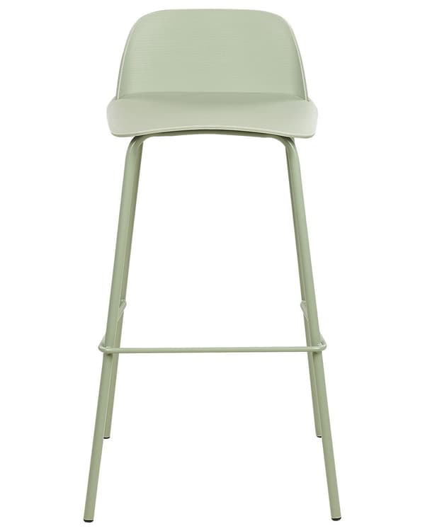Sett med 4 barstoler Grønn Sete i plast Ben i metall 90 cm Moderne design Kjøkkenbenk Kjøkkenøy