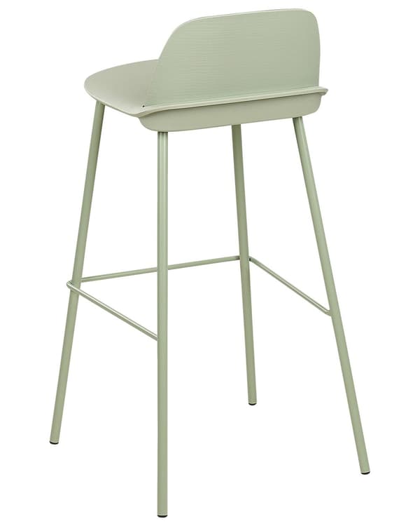 Sett med 4 barstoler Grønn Sete i plast Ben i metall 90 cm Moderne design Kjøkkenbenk Kjøkkenøy