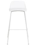 Miniatyrbilde 5 av 9: Sett med 4 barstoler Hvit Sete i plast Ben i metall 90 cm Moderne design Kjøkkenbenk Kjøkkenøy