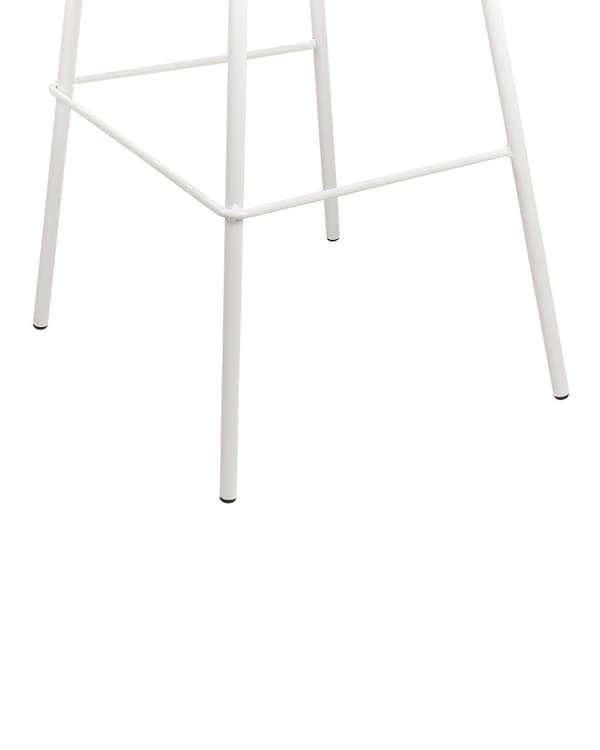 Sett med 4 barstoler Hvit Sete i plast Ben i metall 90 cm Moderne design Kjøkkenbenk Kjøkkenøy