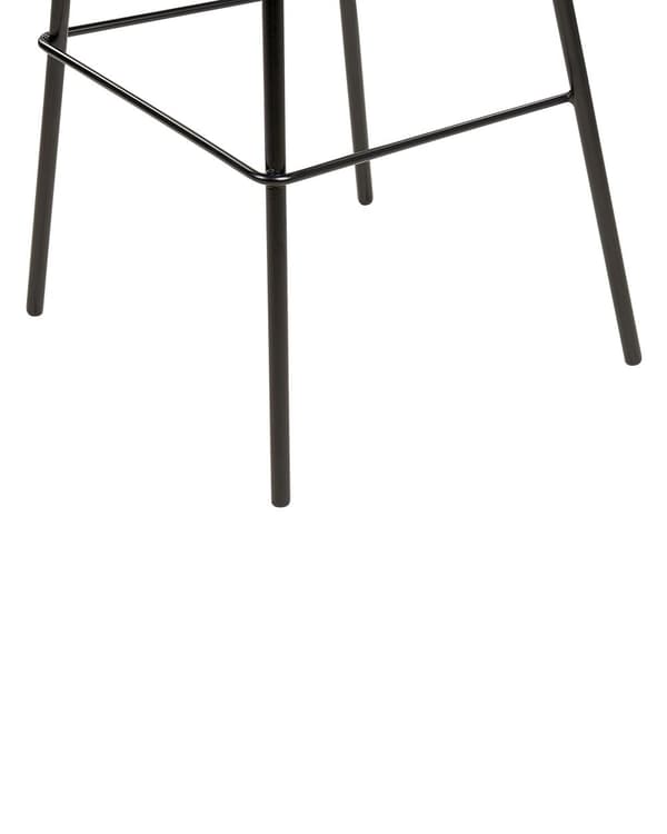 Sett med 4 barstoler Svart Sete i plast Ben i metall 90 cm Moderne design Kjøkkenbenk Kjøkkenøy