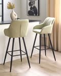 Miniatyrbillede 2 af 9: Barstol Lysegrøn Polyester Høj Køkkenstol Justerbar Counterstol med Ryglæn Design til Køkkenø Inspiration