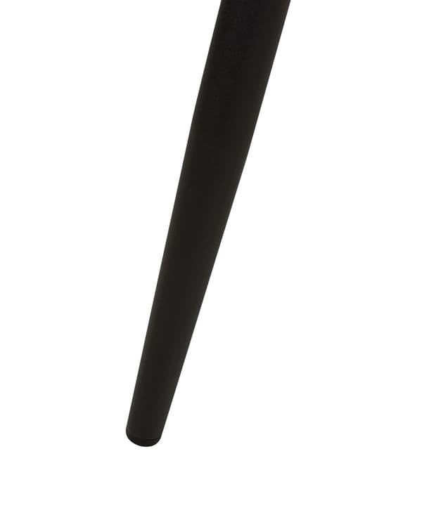 Set med 2 Barstolar Beige Tygklädsel med Armstöd Rutiga Ryggstöd Svarta Metallben