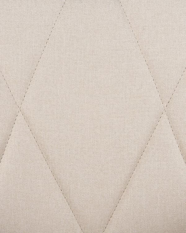 Set med 2 Barstolar Beige Tygklädsel med Armstöd Rutiga Ryggstöd Svarta Metallben