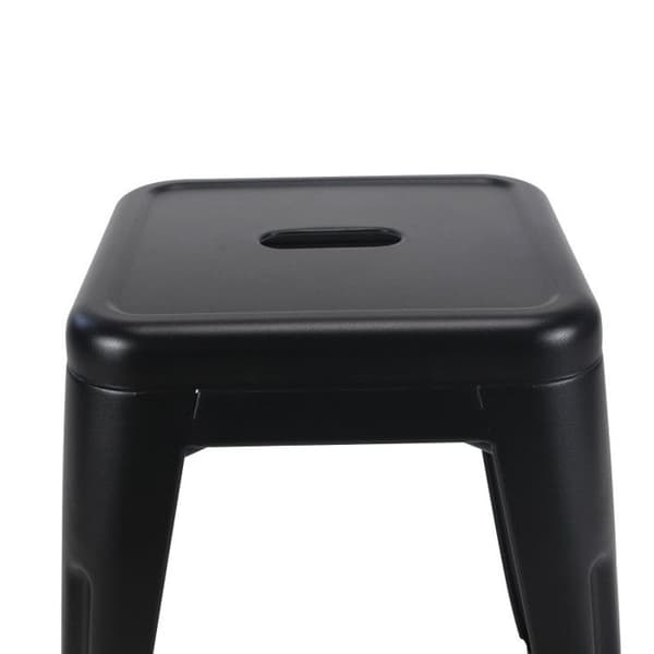 Svart metallpall - Höjd 46 cm