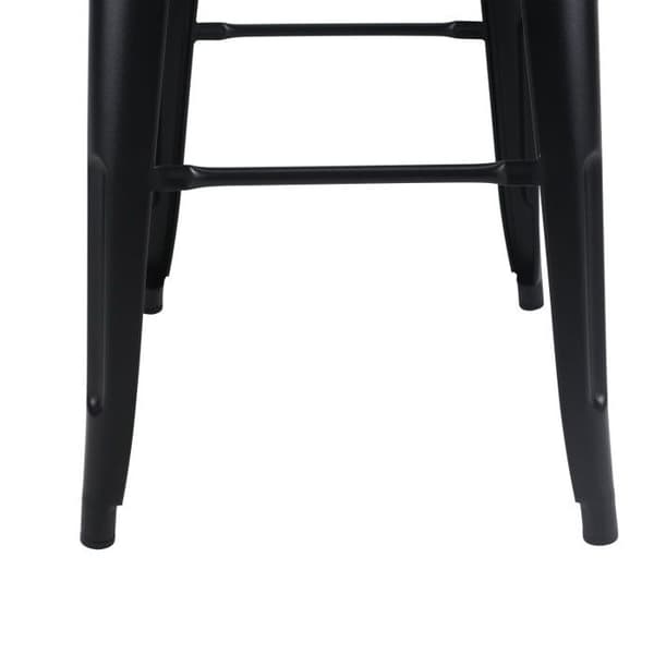 Svart metallbarstol - Höjd 76 cm