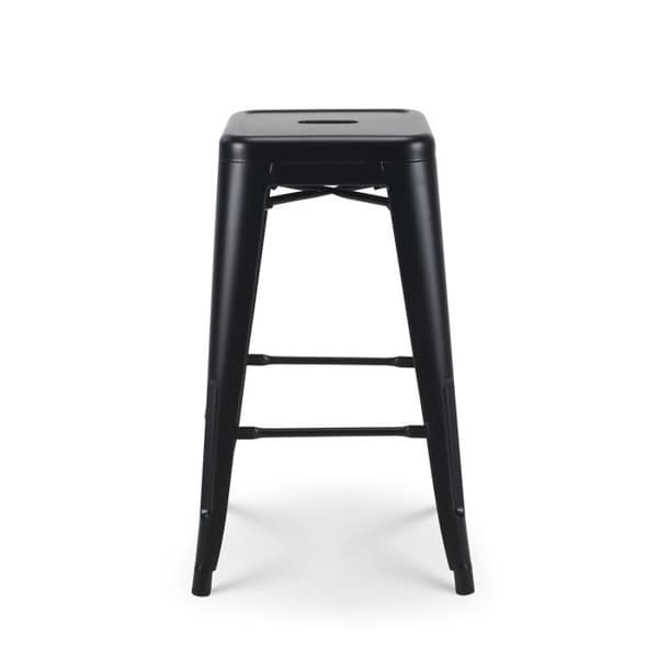 Svart metallbarstol - Höjd 76 cm