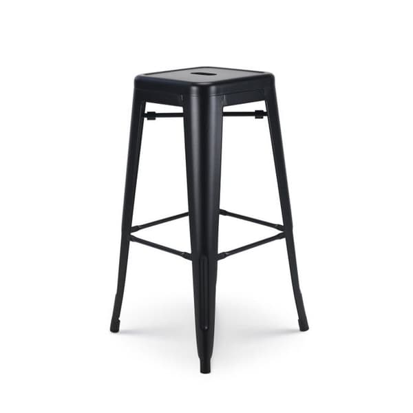 Svart metallbarstol - Höjd 76 cm