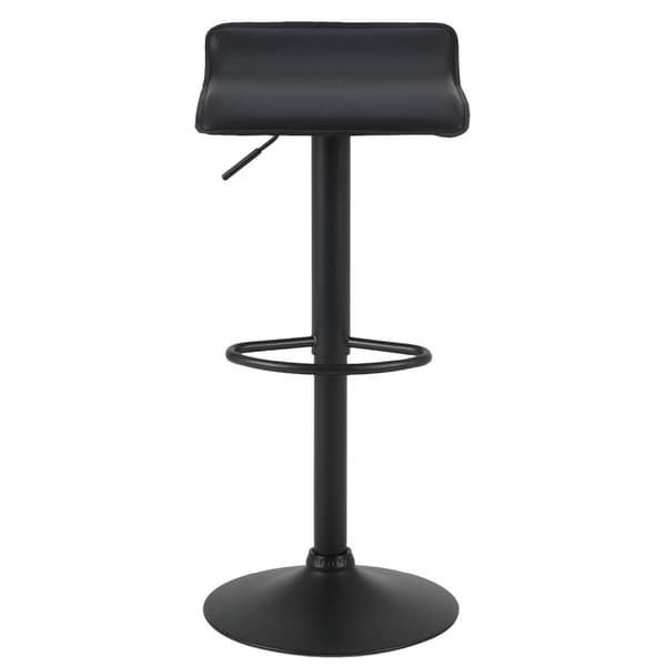 Rootz Barstol - Bordstol - Bistrostol - Krostol - Justerbart sæde - Køkkenstol - Spisestol - Sort - 17,3 x 16,9 x 11,8 tommer