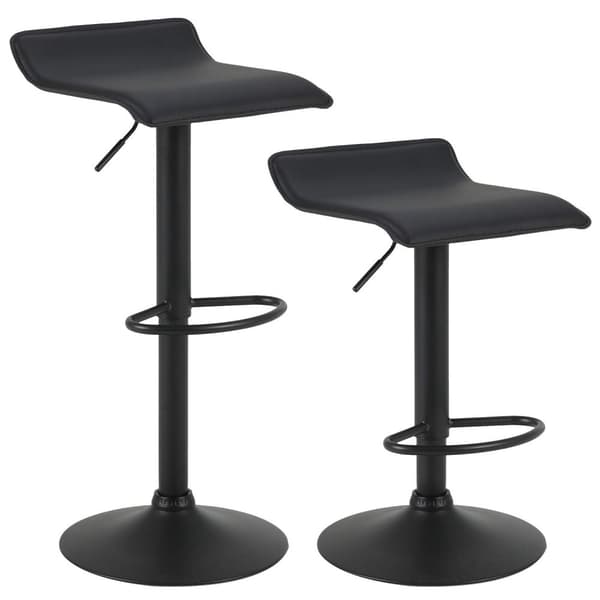 Rootz Barpall - Bistrosits - Bänkstol - Designer Hocker - Höjdjusterbar sits - Vridbar sadel - Moderna sittplatser - Svart