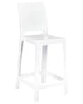 Miniatyrbilde 4 av 9: Sett med 2 barkrakker i hvit plast med 99 cm sete Benkestol