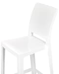Miniatyrbilde 7 av 9: Sett med 2 barkrakker i hvit plast med 99 cm sete Benkestol