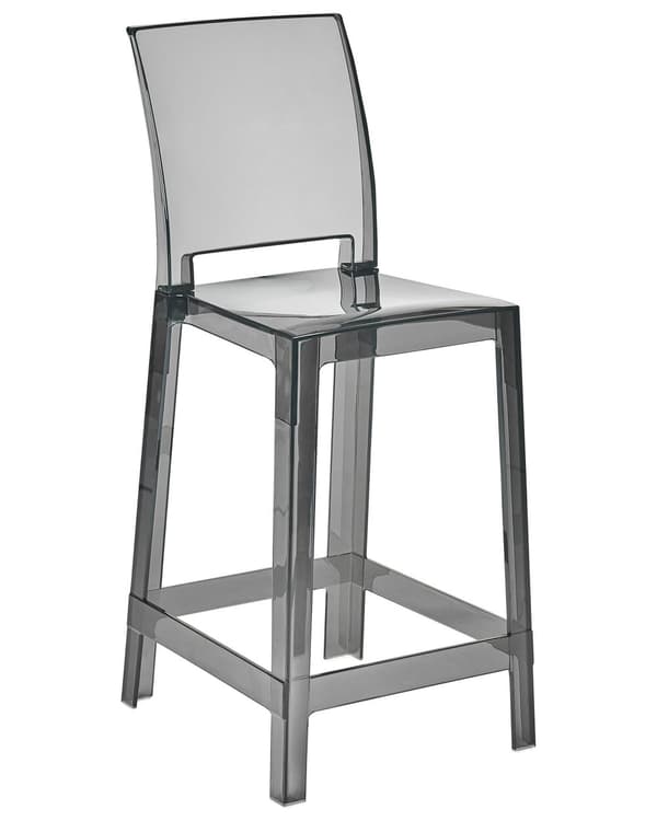 Sett med 2 stk. barkrakker i transparent plast 99 cm Bordkrakk