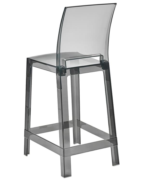 Sett med 2 stk. barkrakker i transparent plast 99 cm Bordkrakk
