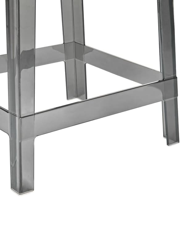 Sett med 2 stk. barkrakker i transparent plast 99 cm Bordkrakk