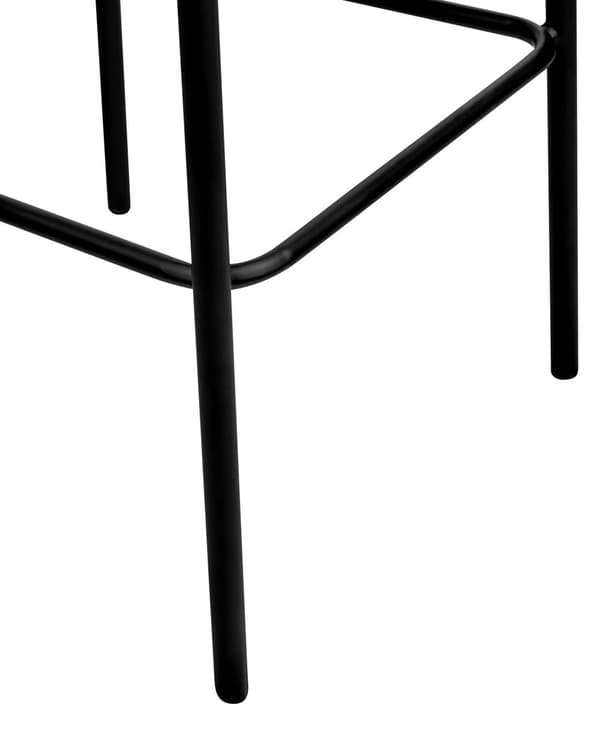 Sett med 2 spisestoler Grå Polyester Svarte metallben Uten armlener Buet form Moderne design Kjøkken Spisestue
