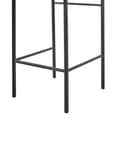 Miniatyrbild 8 av 9: Uppsättning med 2 matstolar Grå polyesterklädsel Svarta metallben Armlöst böjt ryggstöd Modern modern design