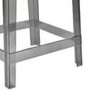 Miniatyrbillede 9 af 9: Barstole Sort Plastik Sæt af 2 Høj Køkkenstole Tonet Retro Ryglæn Fodstøtte Design Counterstol til Barbord