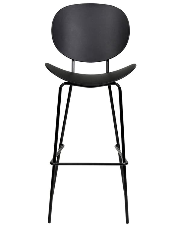Baarituoli musta 52 x 111 x 48 cm polypropeeni rauta 2 kpl baarijakkara moderni skandinaavinen