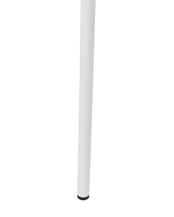 Sett med 2 barstoler Hvit Sete i syntetisk materiale Metallben Ryggstøtte Minimalistisk design Skandinavisk stil Moderne Stoler Barkrakker