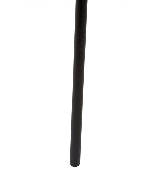 Set med 2 matstolar Vit Armlösa benkåpor Konstläder PU Svarta järnben Modern Retro Design Matrum Sittplatser