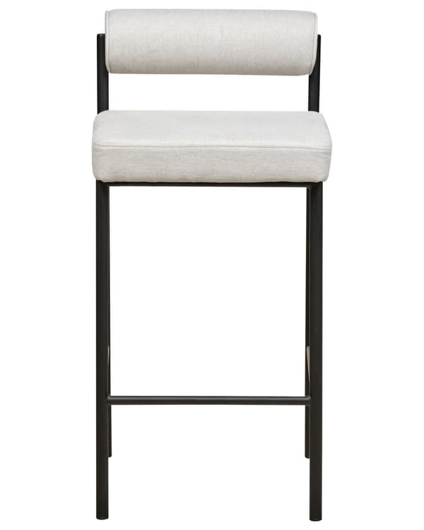 Barstole Lysegrå Sæt af 2 Høj Køkkenstole Retro Rund Ryglæn Fodstøtte Design Counterstol til Barbord Stole til Køkkenø