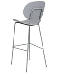 Miniatyrbillede 6 af 9: Barstol lysegrå 52 x 111 x 48 cm polypropylen jern 2 barstole moderne skandinavisk