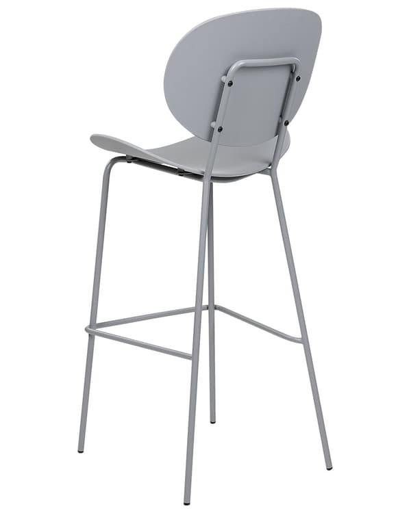 Barstol lysegrå 52 x 111 x 48 cm polypropylen jern 2 barstole moderne skandinavisk