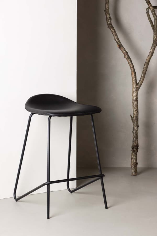 2 x Grebbestad barstol PU kunstskinn svart.