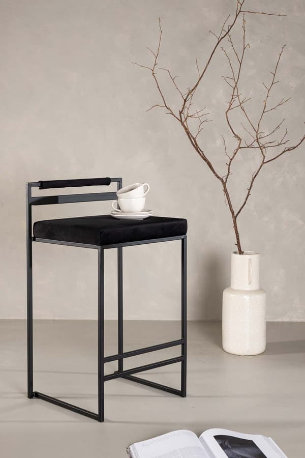 2 x  Opelika barstol velour sort.