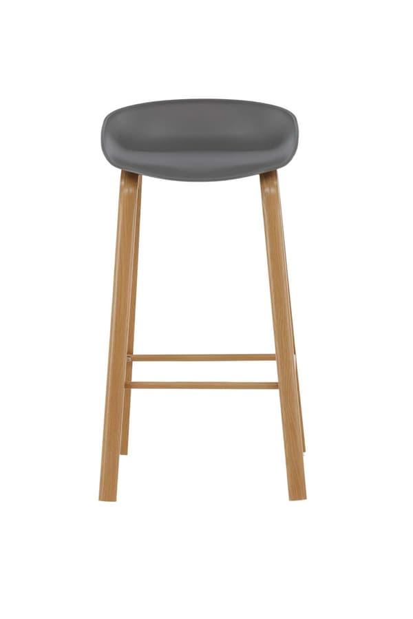 2 x Decatur barstol grå, ek dekor.