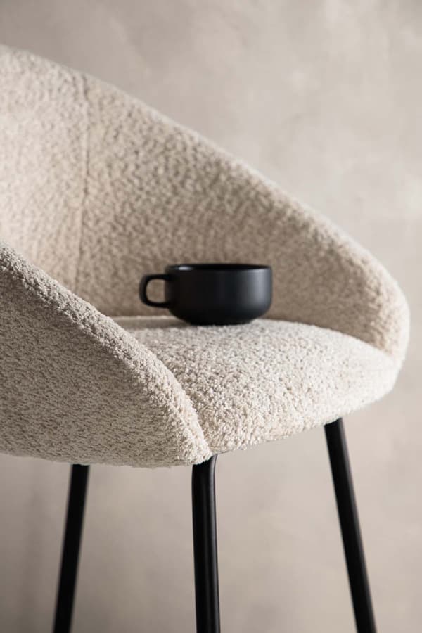 2 x Velvet barstol vit, svart.