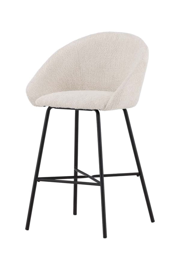 2 x Velvet barstol vit, svart.