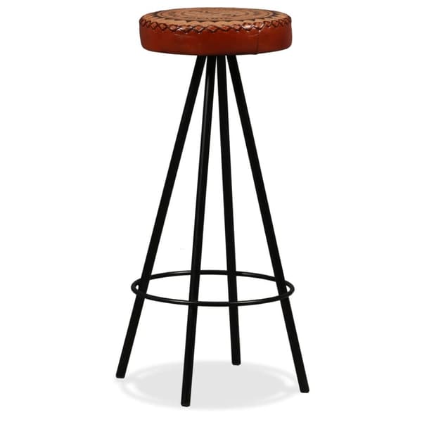 Barstolar 4 st äkta läder