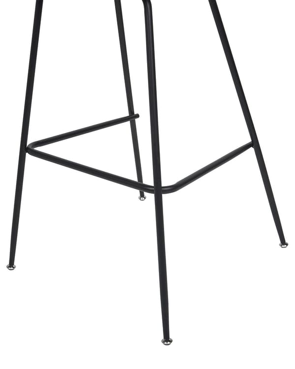 Sett med 2 barstoler Taupe fløyelspolstring Svart stålramme Benkehøyde Sete Spisestuemøbler Glam design
