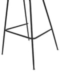 Miniatyrbild 8 av 9: Set av 2 Barstolar Off-White Sammetsklädsel Svart Stålram Höjd Sits Matsal Möbler Glam Design