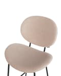 Miniatyrbillede 7 af 10: Barstol lys beige 2 stk bouclé stof jernben armløs plasthåndtag barstol retro Køkken Bar