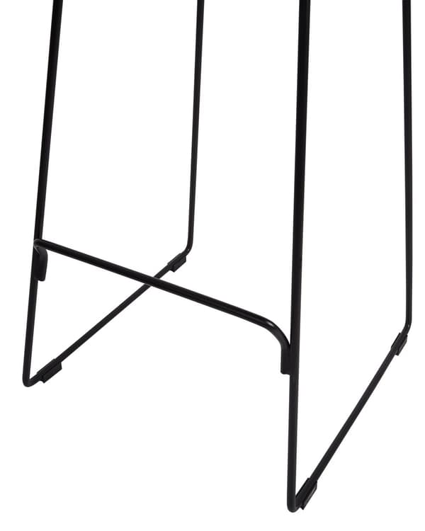 Barstolar set om 2 Svart Metall Tråddesign Konstläder Svart Sittdyna Glam Industrial Modern Kök Matsal