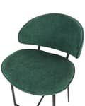 Miniatyrbillede 7 af 9: Barstole Grøn Polyester Sæt af 2 Polstrede Stofstole til Spisestue Spisestuestol til Indendørs Spisestol med Stålben Indretning
