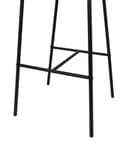 Miniatyrbild 8 av 9: Uppsättning med 2 Barstolar Krämfärgad Tygklädsel Svarta Metallben Utan Armstöd Böjt Ryggstöd Modern och Samtida Design Matsal Kök